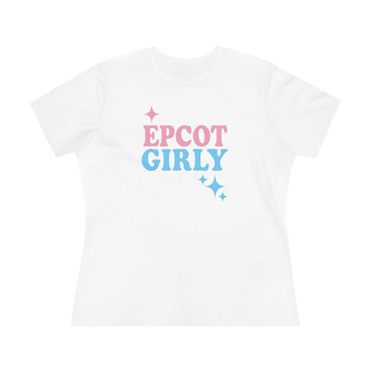 Around the World Girly Women's Cotton Tee, Theme Park Style Shirt, Travel Souvenir Tee, Cute Graphic T-Shirt, Fun Vacation Outfit