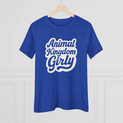 Nature's Kingdom Girly Women's Cotton Tee - Cute Casual T-Shirt, Gift for Animal Lovers, Girly Apparel, Nature Shirt, Sustainable Fashion