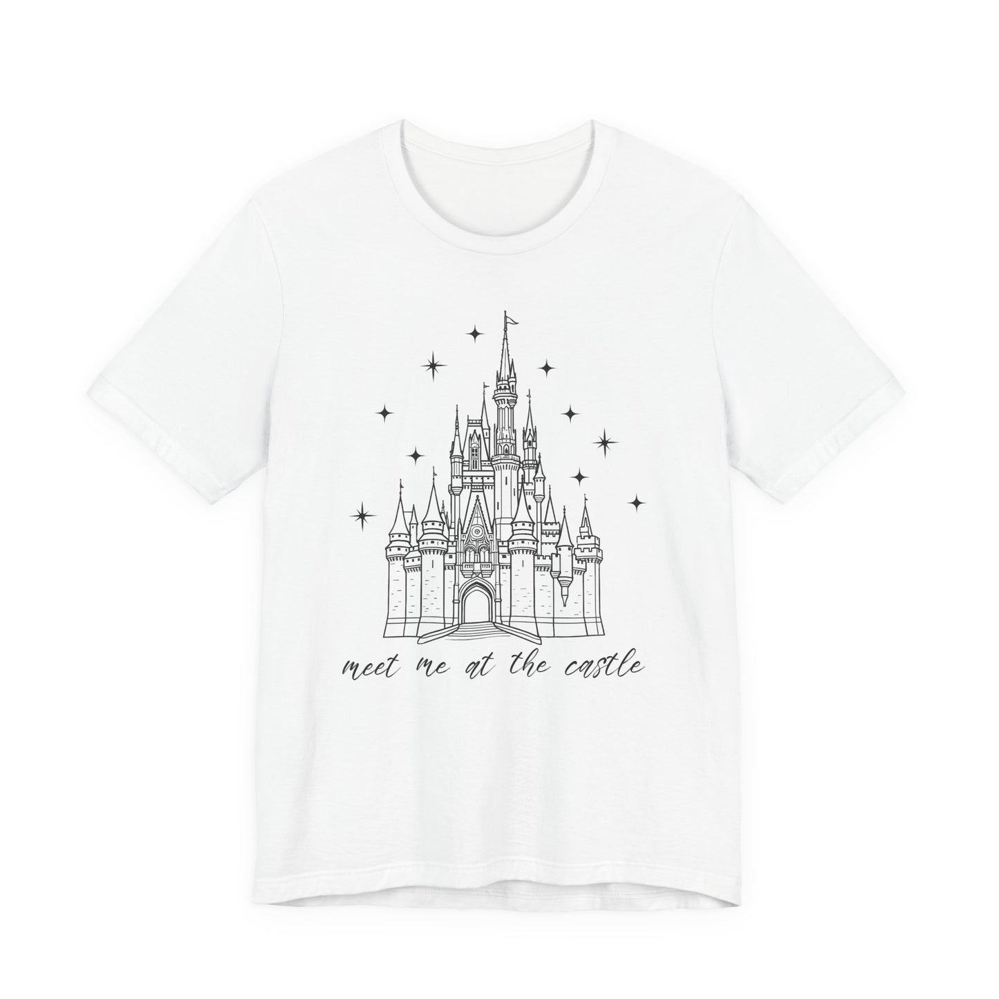 Magical Castle Tee - Meet Me by the Castle Graphic, Unisex Short Sleeve, Ideal for Theme Park Lovers, Gift for Adults, Dreamy Theme