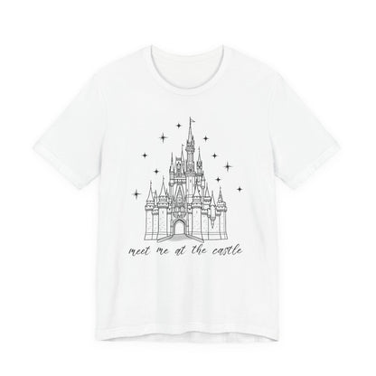 Magical Castle Tee - Meet Me by the Castle Graphic, Unisex Short Sleeve, Ideal for Theme Park Lovers, Gift for Adults, Dreamy Theme