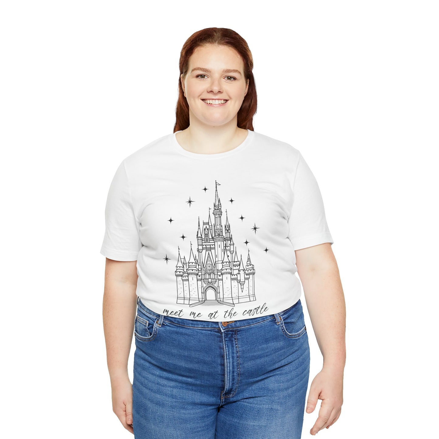 Magical Castle Tee - Meet Me by the Castle Graphic, Unisex Short Sleeve, Ideal for Theme Park Lovers, Gift for Adults, Dreamy Theme