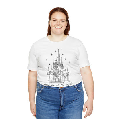 Magical Castle Tee - Meet Me by the Castle Graphic, Unisex Short Sleeve, Ideal for Theme Park Lovers, Gift for Adults, Dreamy Theme