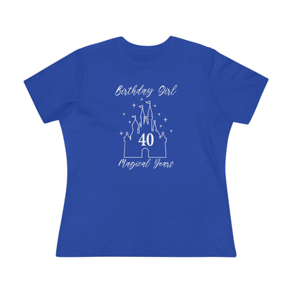 Magical 40th Birthday Girl Tee | Fun Cotton Shirt for Celebrations, Castle Lover Tee, Birthday Gift, Party Outfit, Casual Wear, Gift for Her