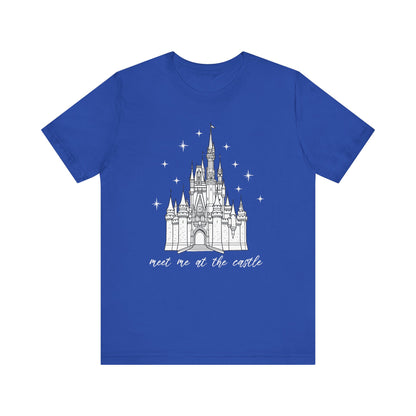 Magical Castle Tee - Meet Me by the Castle Graphic, Unisex Short Sleeve, Ideal for Theme Park Lovers, Gift for Adults, Dreamy Theme