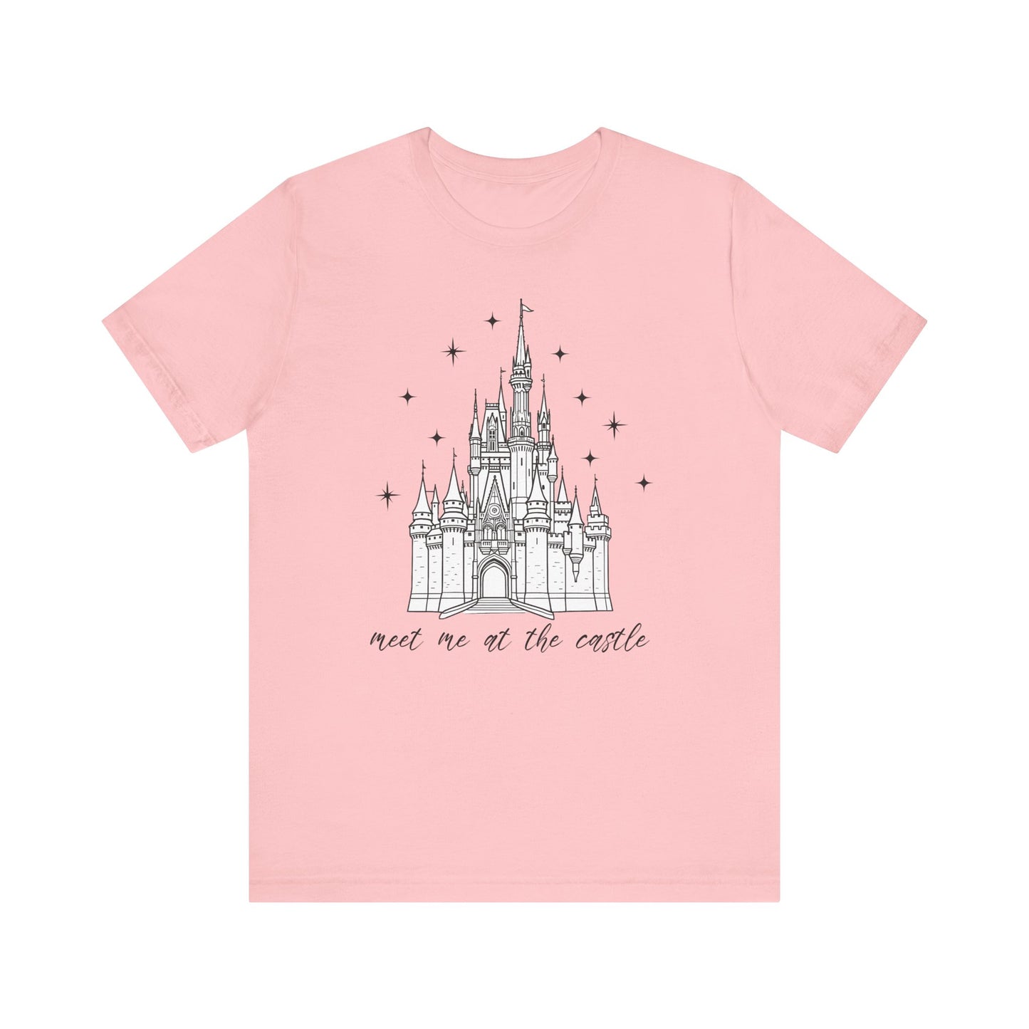Magical Castle Tee - Meet Me by the Castle Graphic, Unisex Short Sleeve, Ideal for Theme Park Lovers, Gift for Adults, Dreamy Theme