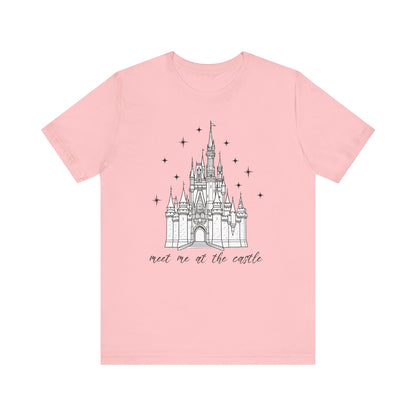 Magical Castle Tee - Meet Me by the Castle Graphic, Unisex Short Sleeve, Ideal for Theme Park Lovers, Gift for Adults, Dreamy Theme