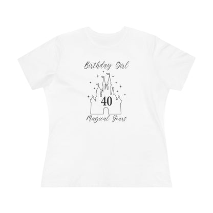 Magical 40th Birthday Girl Tee | Fun Cotton Shirt for Celebrations, Castle Lover Tee, Birthday Gift, Party Outfit, Casual Wear, Gift for Her