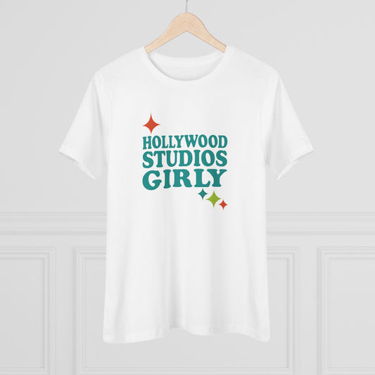 Hollywood Girly Cotton Tee, Casual Women’s Shirt, Summer Outfit, Girly T-shirt, Travel Fashion Top