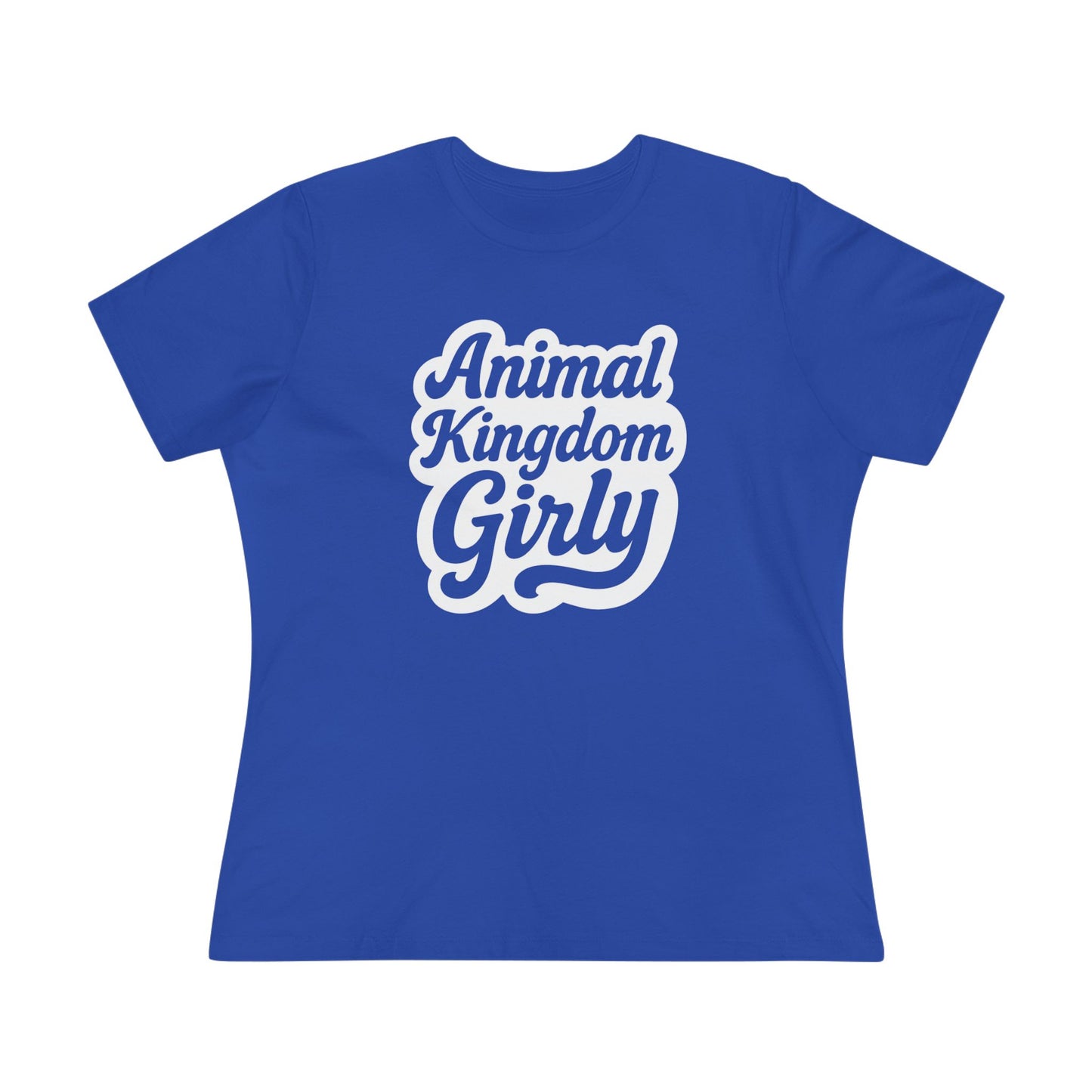 Nature's Kingdom Girly Women's Cotton Tee - Cute Casual T-Shirt, Gift for Animal Lovers, Girly Apparel, Nature Shirt, Sustainable Fashion