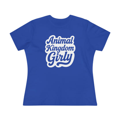 Nature's Kingdom Girly Women's Cotton Tee - Cute Casual T-Shirt, Gift for Animal Lovers, Girly Apparel, Nature Shirt, Sustainable Fashion
