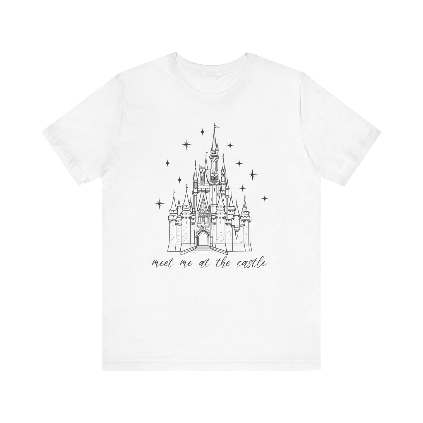 Magical Castle Tee - Meet Me by the Castle Graphic, Unisex Short Sleeve, Ideal for Theme Park Lovers, Gift for Adults, Dreamy Theme