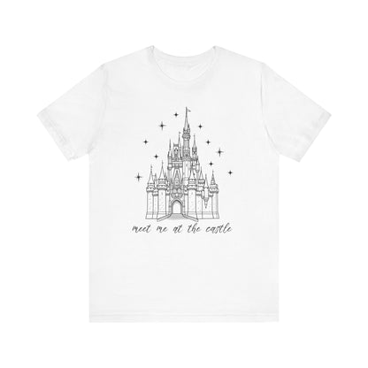Magical Castle Tee - Meet Me by the Castle Graphic, Unisex Short Sleeve, Ideal for Theme Park Lovers, Gift for Adults, Dreamy Theme