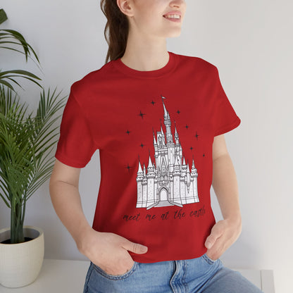 Magical Castle Tee - Meet Me by the Castle Graphic, Unisex Short Sleeve, Ideal for Theme Park Lovers, Gift for Adults, Dreamy Theme
