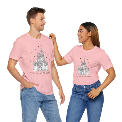 Magical Castle Tee - Meet Me by the Castle Graphic, Unisex Short Sleeve, Ideal for Theme Park Lovers, Gift for Adults, Dreamy Theme