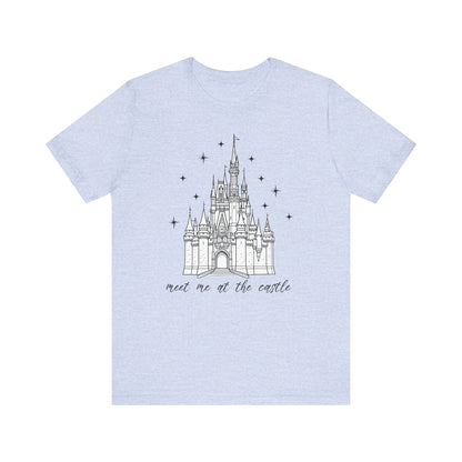 Magical Castle Tee - Meet Me by the Castle Graphic, Unisex Short Sleeve, Ideal for Theme Park Lovers, Gift for Adults, Dreamy Theme