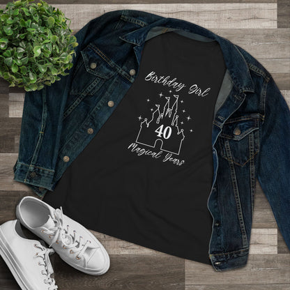 Magical 40th Birthday Girl Tee | Fun Cotton Shirt for Celebrations, Castle Lover Tee, Birthday Gift, Party Outfit, Casual Wear, Gift for Her