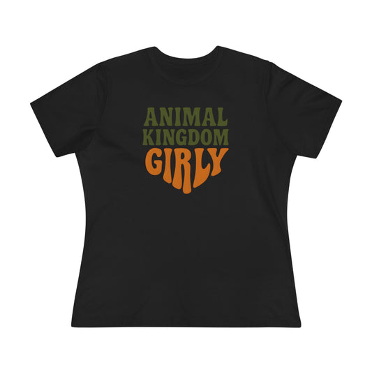 Nature's Kingdom Girly Cotton Tee | Women's Graphic Tee, Casual Wear, Eco-Friendly Shirt, Gift for Nature Lovers, Trendy Apparel