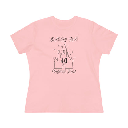 Magical 40th Birthday Girl Tee | Fun Cotton Shirt for Celebrations, Castle Lover Tee, Birthday Gift, Party Outfit, Casual Wear, Gift for Her