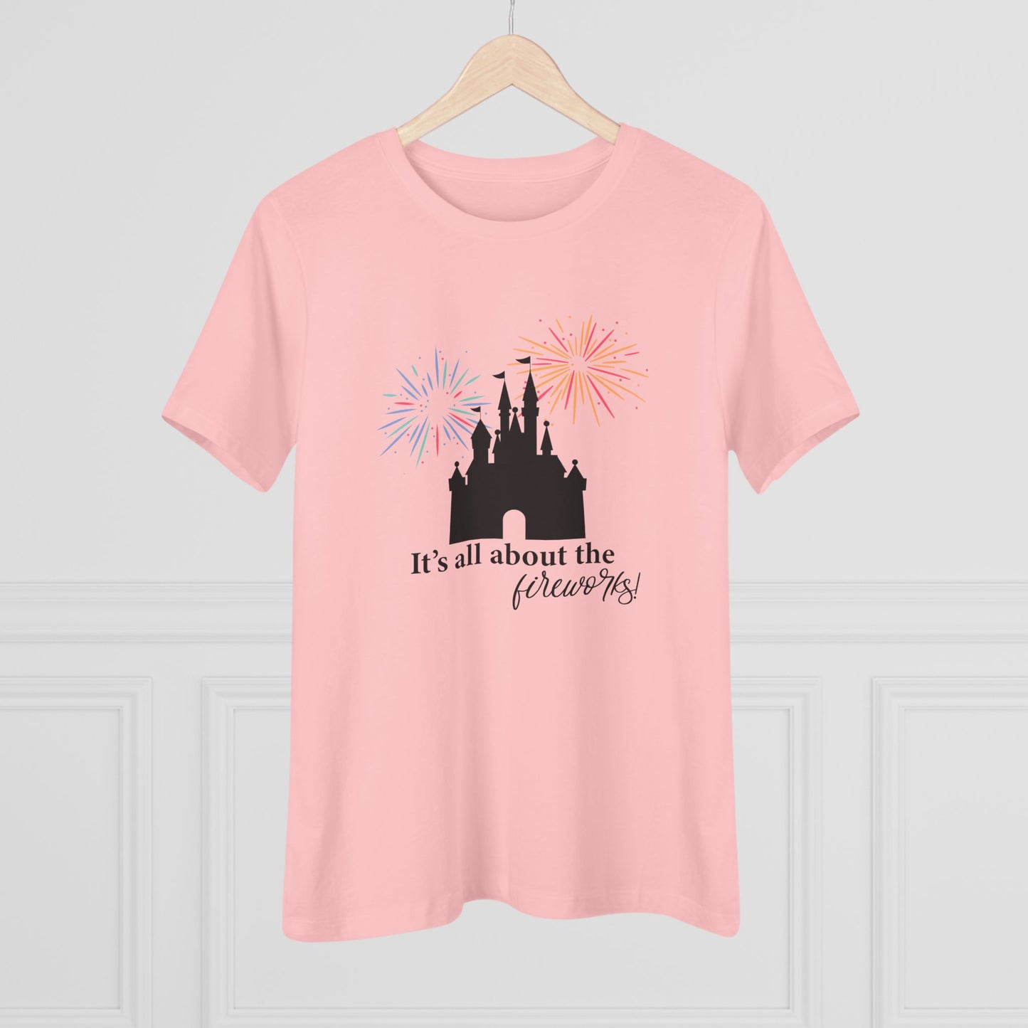 Women's Fireworks Magic Tee, Comfortable Cotton T-Shirt, Perfect for Theme Parks, Casual Wear, Summer Fun, Fireworks