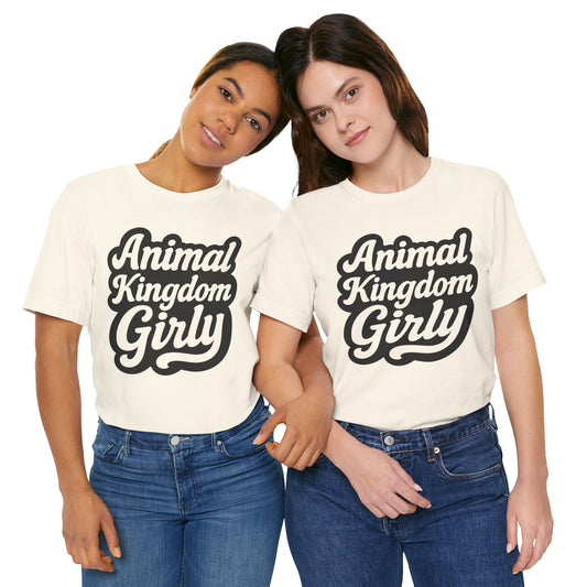 Nature's Kingdom Girly T-Shirt | Fun Graphic Tee for Wildlife Lovers, Perfect Gift for Zoo Visits & Casual Outings, Cute Animal Design