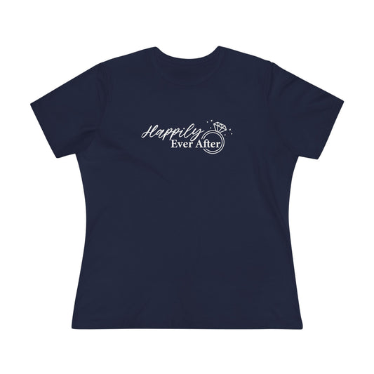 Happily Ever After Women's Cotton Tee, Bridal Party Gift, Wedding Celebration Outfit, Casual T-Shirt, Engagement Gift, Heartfelt Apparel