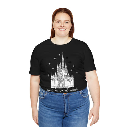 Magical Castle Tee - Meet Me by the Castle Graphic, Unisex Short Sleeve, Ideal for Theme Park Lovers, Gift for Adults, Dreamy Theme