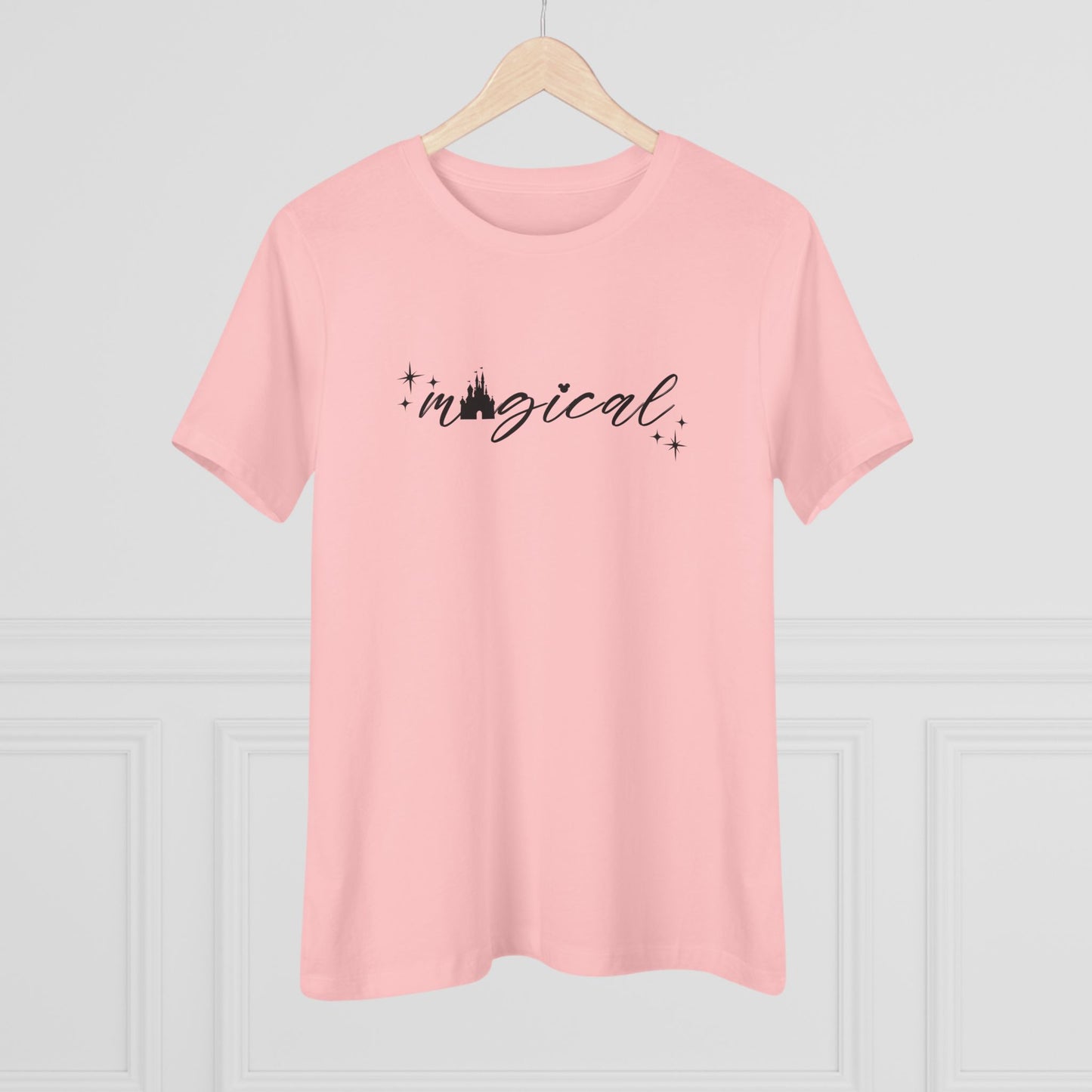 Magical Castle Women's Cotton Tee - Enchanting, Comfortable Top, Gift for Her, Casual Wear, Cute Graphic Shirt, Everyday Style