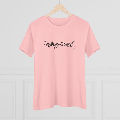 Magical Castle Women's Cotton Tee - Enchanting, Comfortable Top, Gift for Her, Casual Wear, Cute Graphic Shirt, Everyday Style