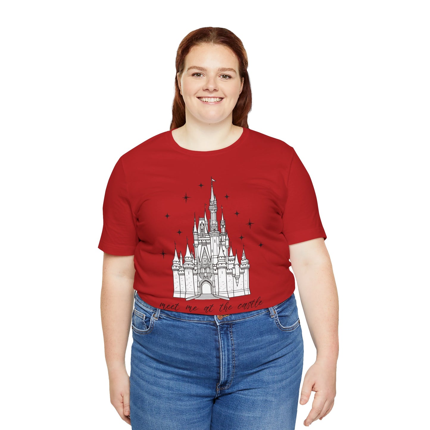 Magical Castle Tee - Meet Me by the Castle Graphic, Unisex Short Sleeve, Ideal for Theme Park Lovers, Gift for Adults, Dreamy Theme
