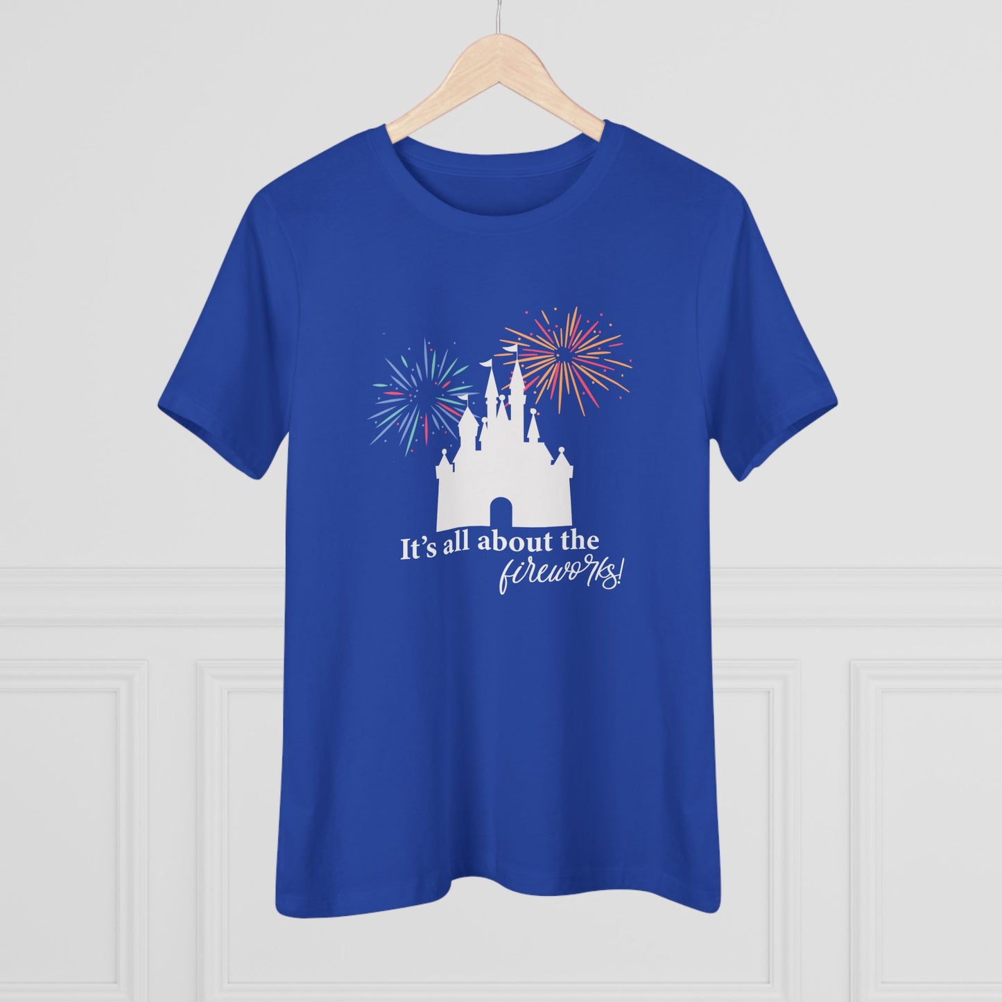 Women's Fireworks Magic Tee, Comfortable Cotton T-Shirt, Perfect for Theme Parks, Casual Wear, Summer Fun, Fireworks