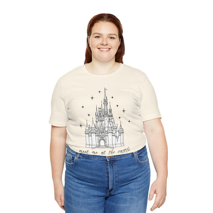 Magical Castle Tee - Meet Me by the Castle Graphic, Unisex Short Sleeve, Ideal for Theme Park Lovers, Gift for Adults, Dreamy Theme