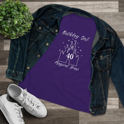 Magical 40th Birthday Girl Tee | Fun Cotton Shirt for Celebrations, Castle Lover Tee, Birthday Gift, Party Outfit, Casual Wear, Gift for Her