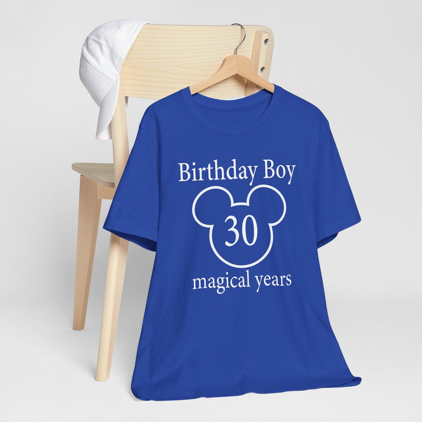 Magical 30th Birthday Boy Tee, Birthday T-shirt, Party Wear, Gift for 30th Birthday, Mouse Motif, Celebration Shirt, Theme Park-themed Gift