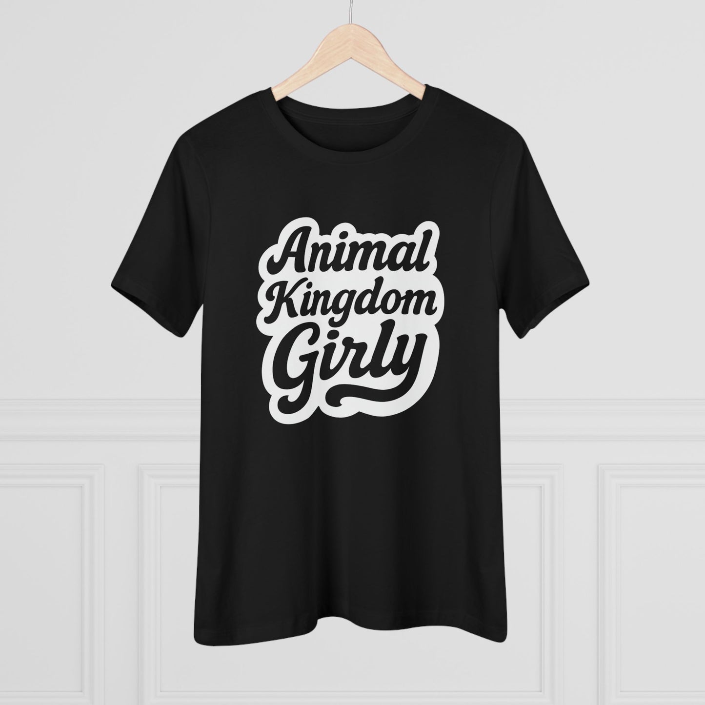 Nature's Kingdom Girly Women's Cotton Tee - Cute Casual T-Shirt, Gift for Animal Lovers, Girly Apparel, Nature Shirt, Sustainable Fashion