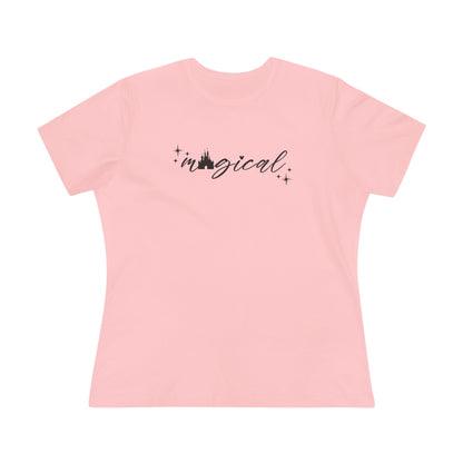 Magical Castle Women's Cotton Tee - Enchanting, Comfortable Top, Gift for Her, Casual Wear, Cute Graphic Shirt, Everyday Style