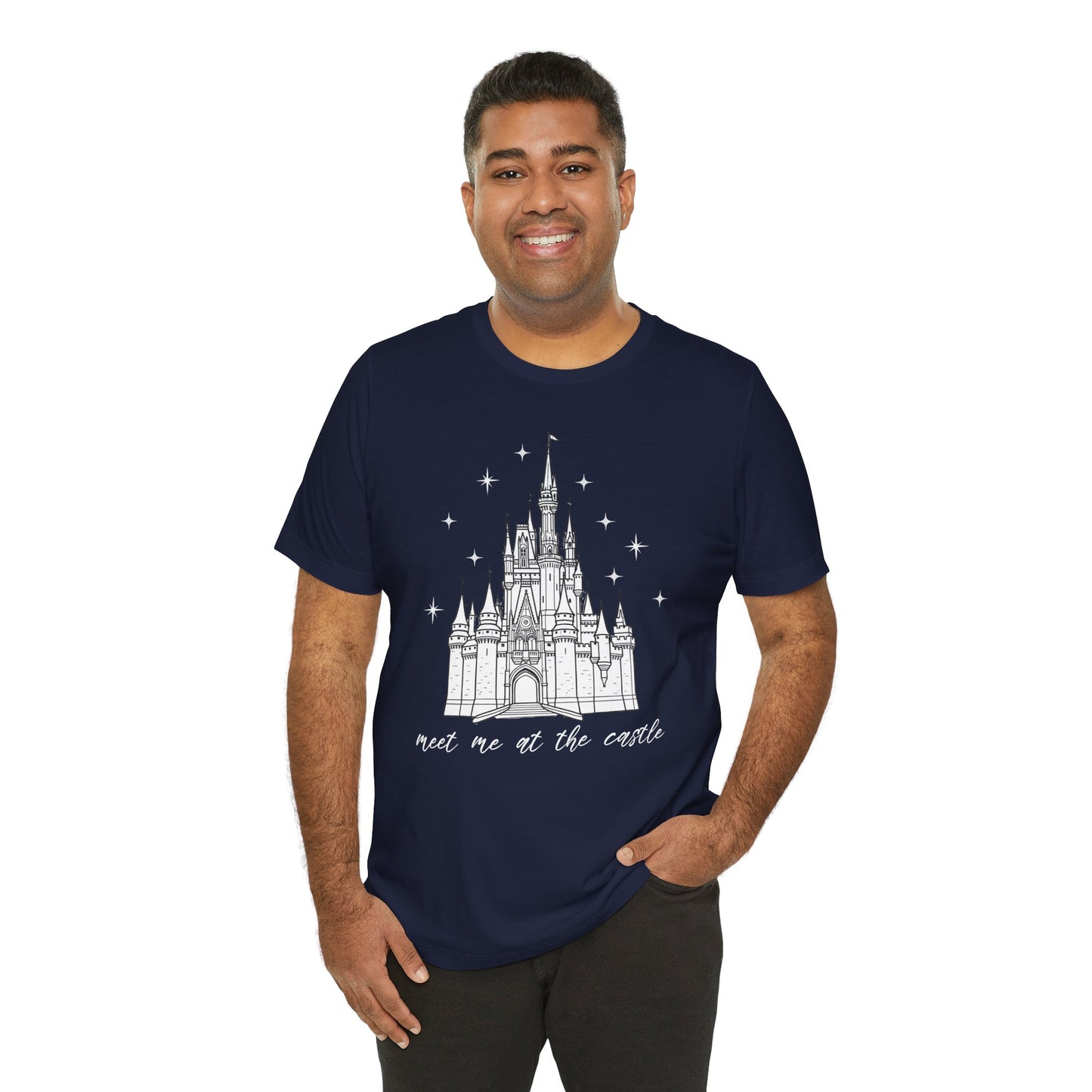 Magical Castle Tee - Meet Me by the Castle Graphic, Unisex Short Sleeve, Ideal for Theme Park Lovers, Gift for Adults, Dreamy Theme