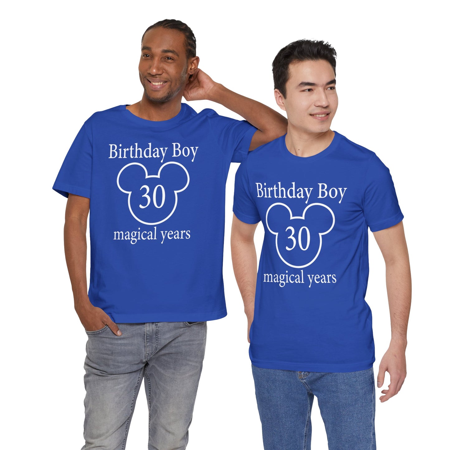 Magical 30th Birthday Boy Tee, Birthday T-shirt, Party Wear, Gift for 30th Birthday, Mouse Motif, Celebration Shirt, Theme Park-themed Gift