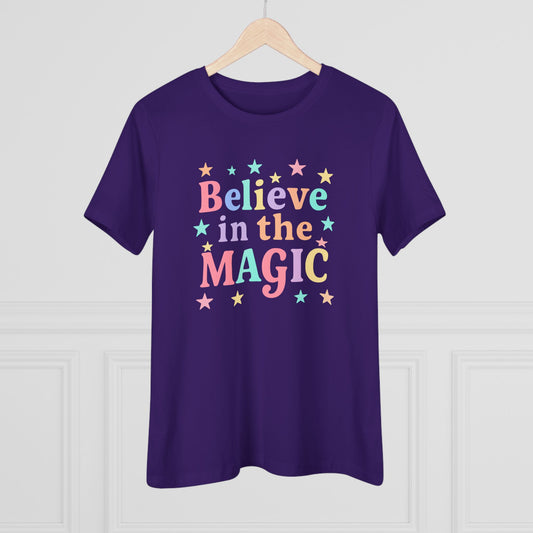 Women's Inspirational Tee - Believe in the Magic T-Shirt, Cute Tee, Motivational Shirt, Gifts for Her, Everyday Wear