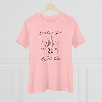 Magical 21st Birthday Girl Tee | Fun Cotton Shirt for Celebrations, Castle Lover Tee, Birthday Gift, Party Outfit, Casual Wear, Gift for Her