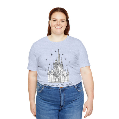 Magical Castle Tee - Meet Me by the Castle Graphic, Unisex Short Sleeve, Ideal for Theme Park Lovers, Gift for Adults, Dreamy Theme