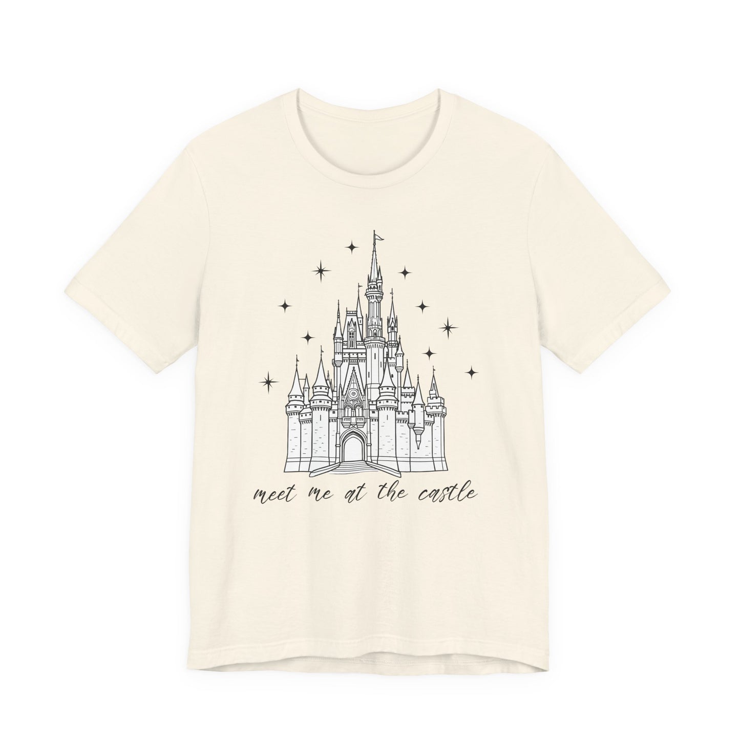 Magical Castle Tee - Meet Me by the Castle Graphic, Unisex Short Sleeve, Ideal for Theme Park Lovers, Gift for Adults, Dreamy Theme