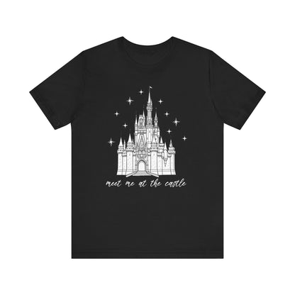 Magical Castle Tee - Meet Me by the Castle Graphic, Unisex Short Sleeve, Ideal for Theme Park Lovers, Gift for Adults, Dreamy Theme