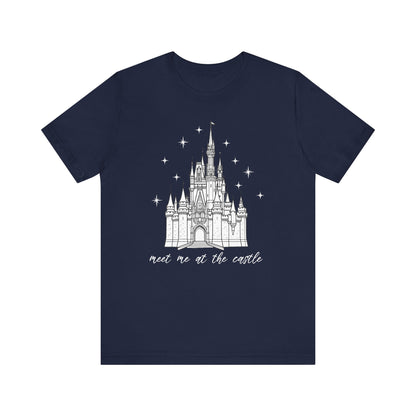 Magical Castle Tee - Meet Me by the Castle Graphic, Unisex Short Sleeve, Ideal for Theme Park Lovers, Gift for Adults, Dreamy Theme