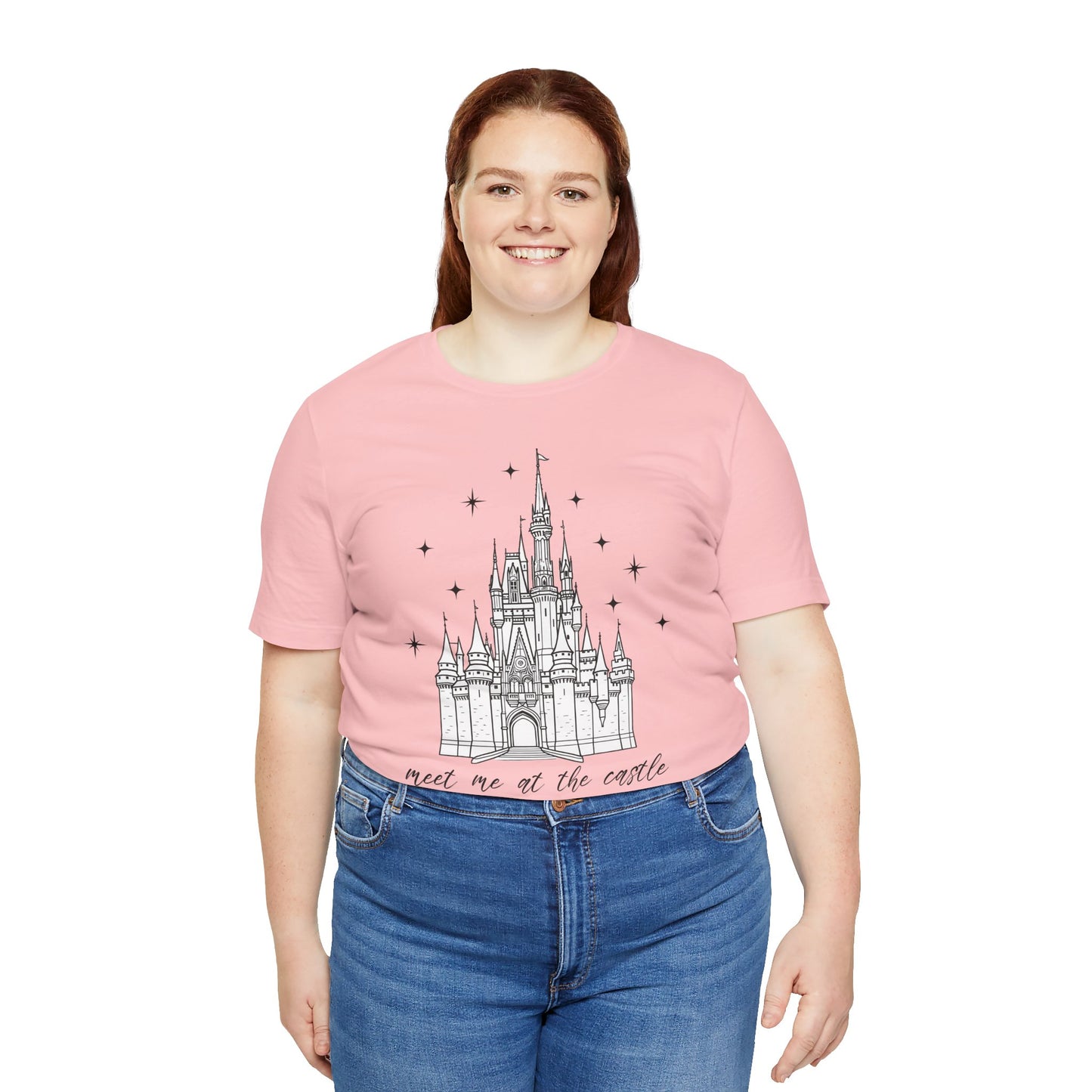 Magical Castle Tee - Meet Me by the Castle Graphic, Unisex Short Sleeve, Ideal for Theme Park Lovers, Gift for Adults, Dreamy Theme