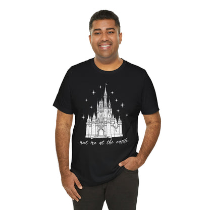 Magical Castle Tee - Meet Me by the Castle Graphic, Unisex Short Sleeve, Ideal for Theme Park Lovers, Gift for Adults, Dreamy Theme