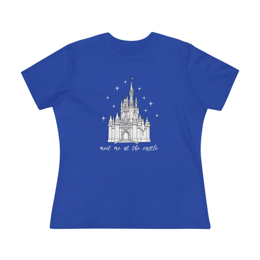 Whimsical Castle Women's Cotton Tee, Magical Shirt, Gift for Her, Theme Park Lovers Top, Cozy Casual Wear, Birthday Celebration