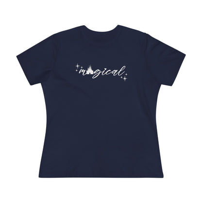 Magical Castle Women's Cotton Tee - Enchanting, Comfortable Top, Gift for Her, Casual Wear, Cute Graphic Shirt, Everyday Style