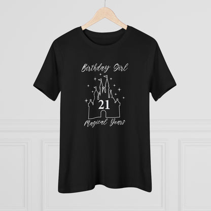 Magical 21st Birthday Girl Tee | Fun Cotton Shirt for Celebrations, Castle Lover Tee, Birthday Gift, Party Outfit, Casual Wear, Gift for Her