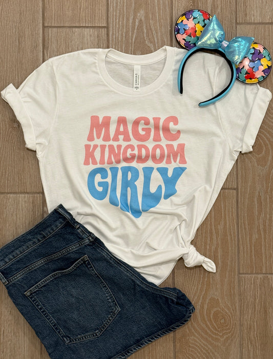 Main Street Girly Women's Cotton Tee, Theme Park Tee, Cute Summer Top, Retro Graphic Shirt, Gifts for Her, Fantasy Apparel
