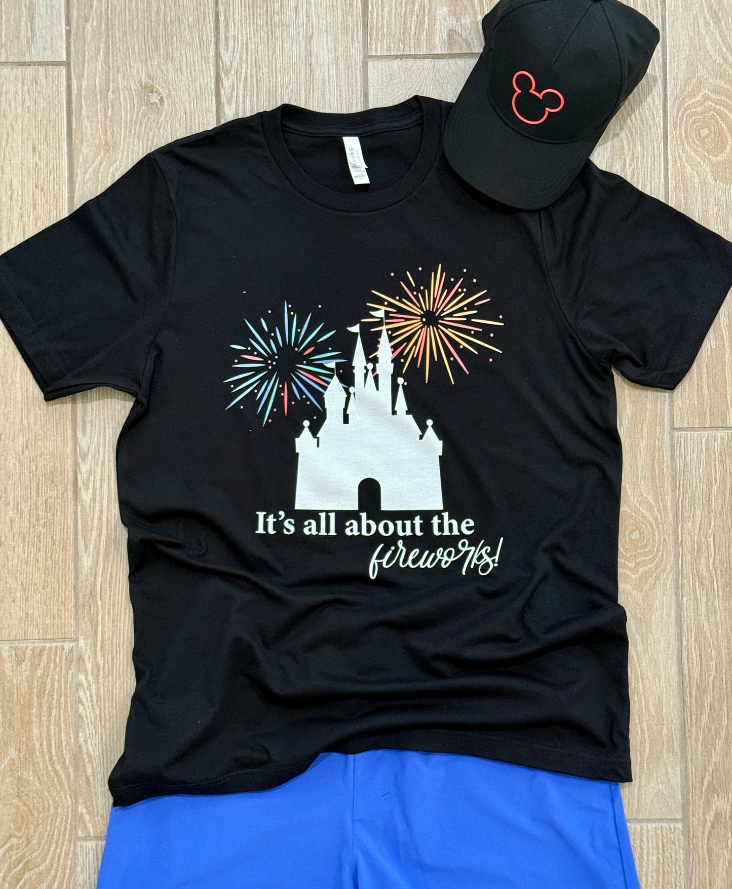 Main Street Fireworks Unisex Tee, Celebrate Magic, Perfect for Theme Parks, Birthday Parties, Casual Wear, Great Gift Idea